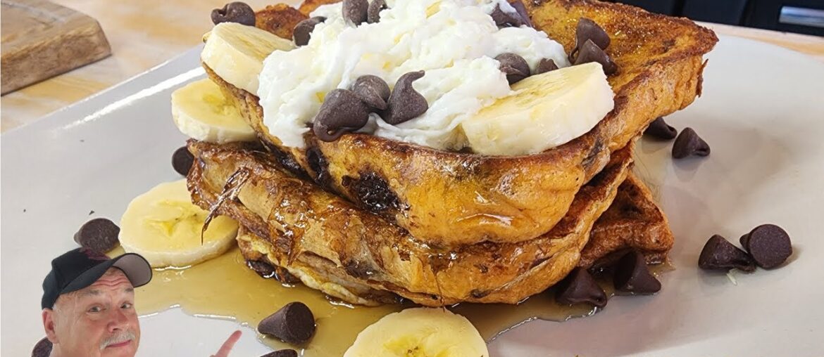 Chocolate Chip French Toast on the Blackstone Griddle | Breakfast on the Blackstone Griddle Chocolate Chip French Toast on the Blackstone Griddle | Breakfast on the Blackstone Griddle