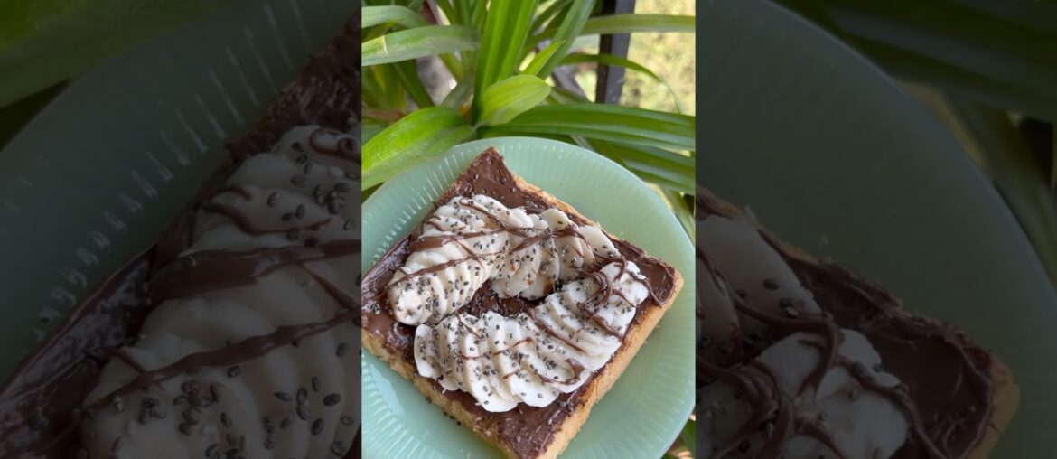 Nutella banana toast | breakfast recipes | nutella recipes | breakfast ideas #shorts #foryou