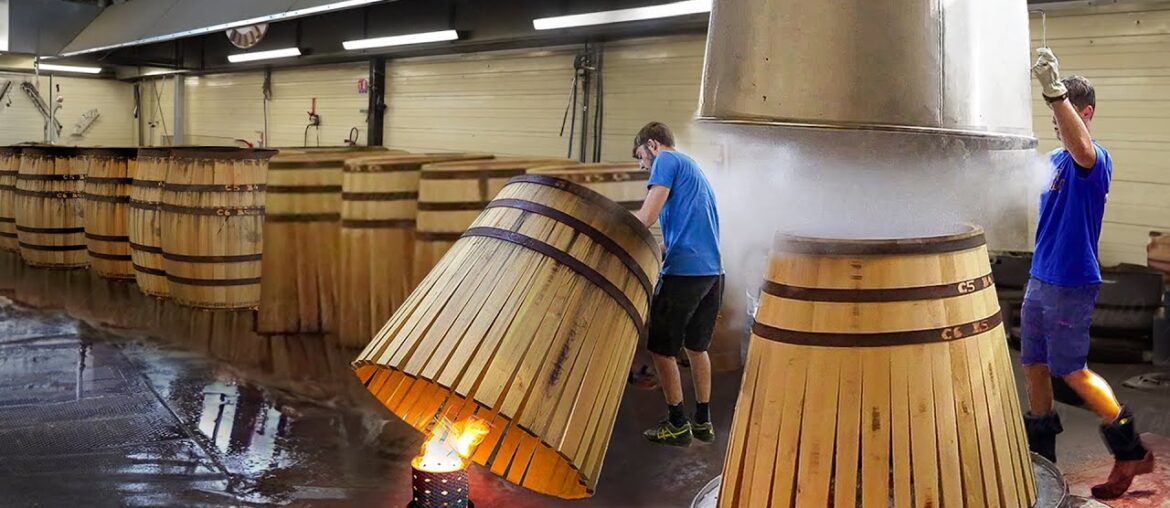 Awesome Way French Coopers Build Gigantic Wine Barrels
