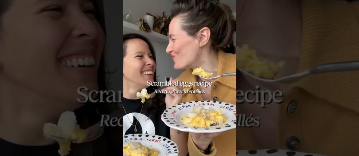 Try this French truffle scrambled eggs recipe! #french #food #cooking