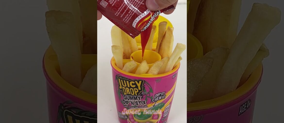 French Fries in Juicy drop gummy #sweet #food #chips #shorts #funny