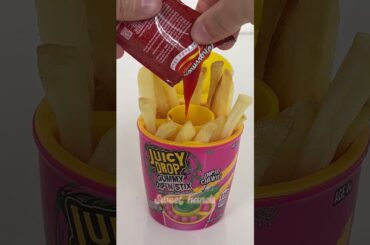 French Fries in Juicy drop gummy #sweet #food #chips #shorts #funny