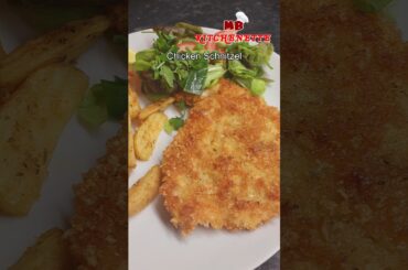 How to Make Chicken Schnitzel! Easy Chicken Schnitzel with Fries and Salad | Cooking Tutorial