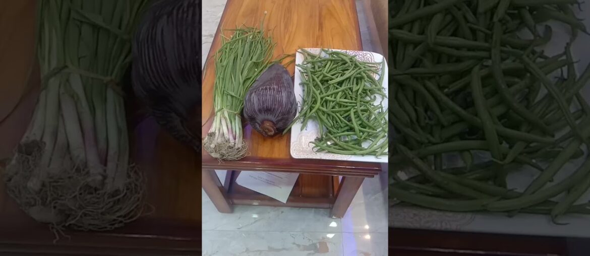 French beans and banana flower vegetables