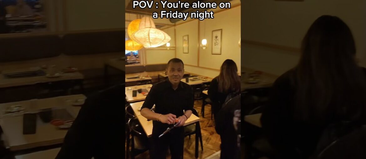 A chill guy on a friday night in France, having korean BBQ