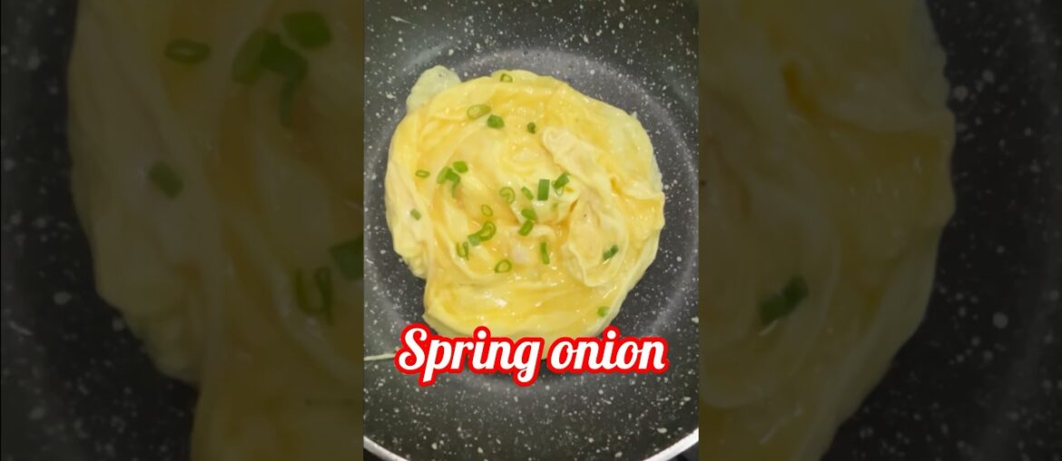 round omelette spring onion#round #omelette #SpringOnion #FrenchOmelette#morningbreakfast