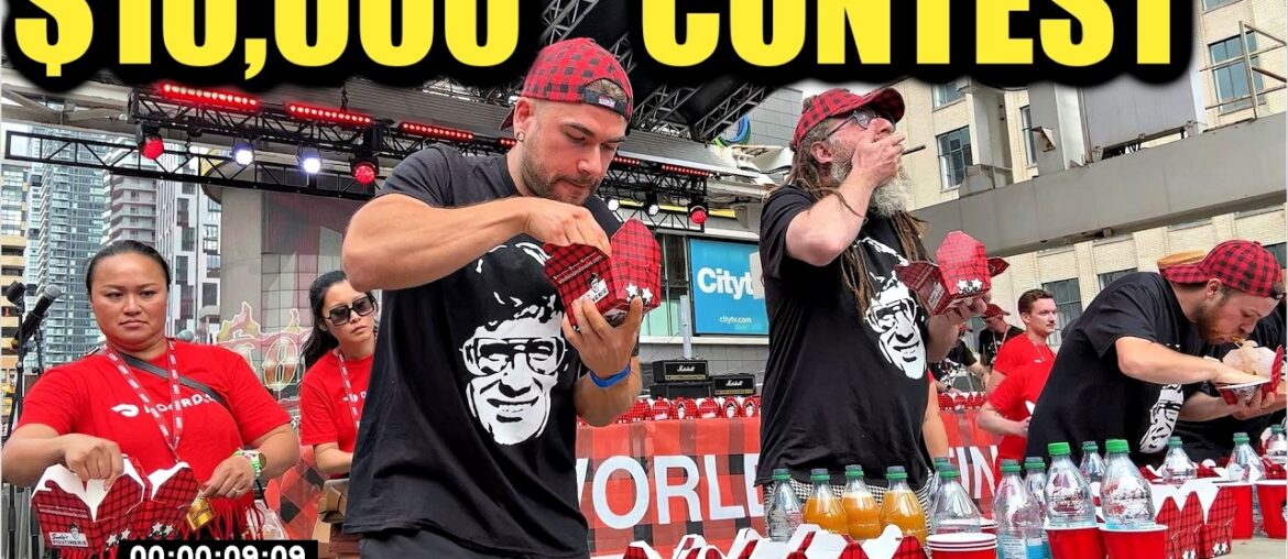 $10,000 POUTINE EATING CONTEST OF THE WORLD (French Fry Eating Contest) Joel Hansen