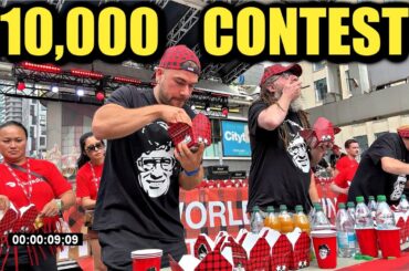 $10,000 POUTINE EATING CONTEST OF THE WORLD (French Fry Eating Contest) Joel Hansen