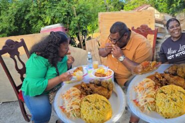 Cooking Pumpkin Rice And French Fried Chicken For Our Subscribers | After A Hard Shower Of Rain