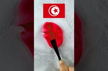 Mixing Clay Flags | #portugal #tunisia #slovenia #DRCongo | #shorts #art #claymixing