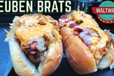 THERE IS NO WAY THIS WORKS! A REUBEN ON A BRATWURST, MADE ON THE GRIDDLE! REUBEN BRAT - EASY RECIPE