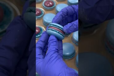 Crafting our Blueberry French Macarons #macarons #frenchmacarons #confections #lasvegas