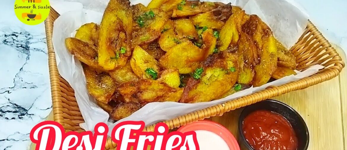 Crispy Desi French Fries Recipe | Desi Snacks | Masaledar Chatpate Fries | Simmer & Sizzle