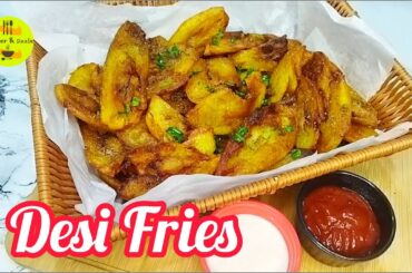 Crispy Desi French Fries Recipe | Desi Snacks | Masaledar Chatpate Fries | Simmer & Sizzle