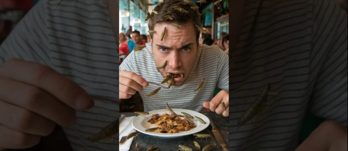 Amazing and funny French food  with insects