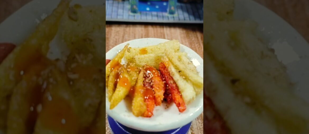 mini French fries || easy way of French fries recipe#Ramazanspecial#food#s. #minirecipe#mininature