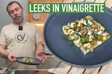 French bistro starter recipe I Leeks vinaigrette gastronomic style