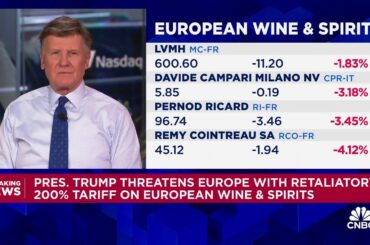 President Trump threatens Europe with retaliatory 200% tariff on European wine & spirits