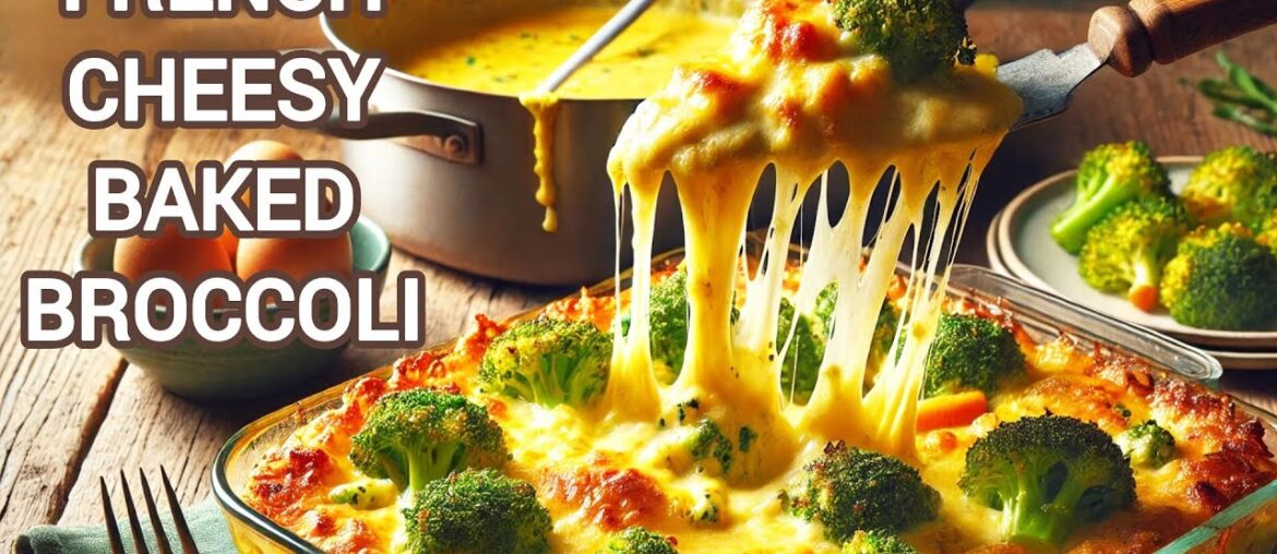 French Cheesy Baked Broccoli | How To Make Cheesy Broccoli And Cheese Recipe | Cheesy Baked Veg