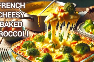 French Cheesy Baked Broccoli | How To Make Cheesy Broccoli And Cheese Recipe | Cheesy Baked Veg