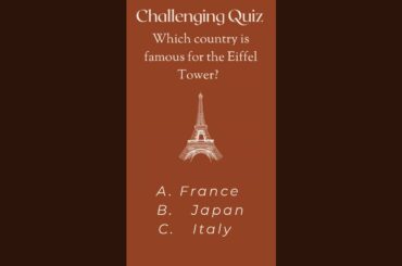 France Quiz Challenge: Test Your Knowledge About the Eiffel Tower #shortsfeed #shorts #1005