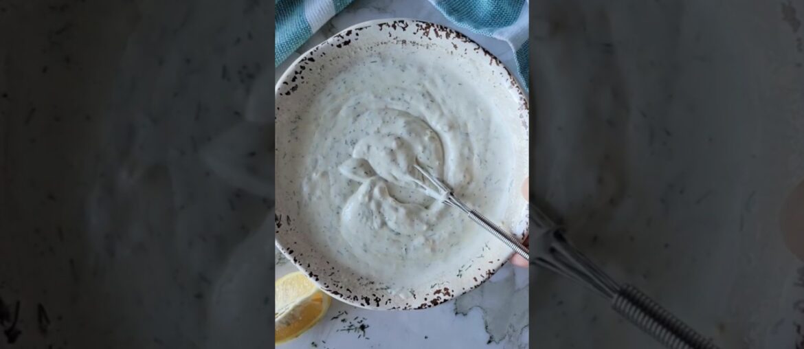 CREAMY SAUCE WITH LEMON & DILL #shortsfood #shortsfeed #shortvideo #shorts