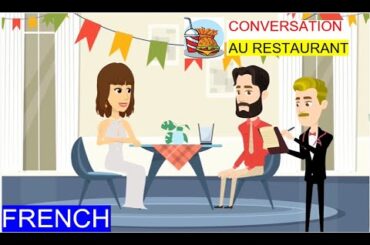 French conversation at the restaurant with subtitles / Au restaurant
