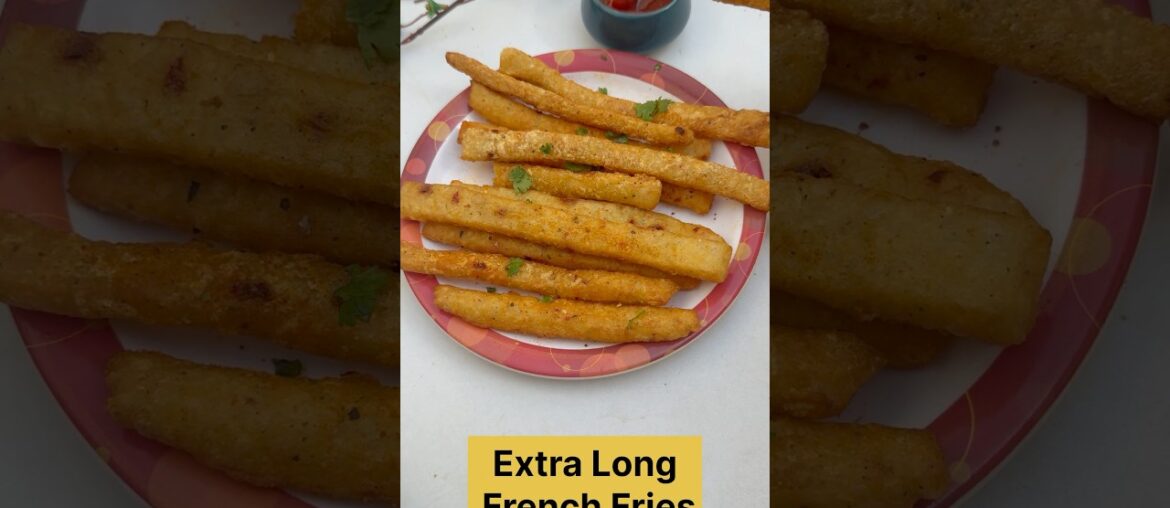 Viral Easy Snack Recipe Extra Long French Fries #shorts #snacks #kalevawithmanu