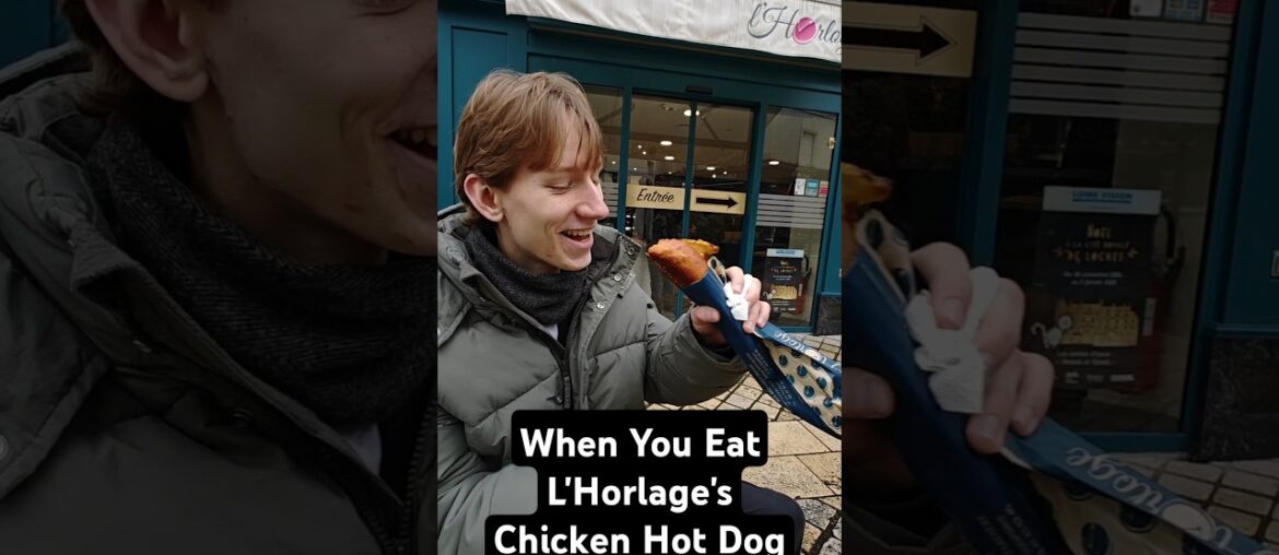 L'Horlage's FRENCH Chicken Hot Dog Review! (France Food Review, Lost Footage!) #foodreview #france