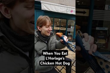 L'Horlage's FRENCH Chicken Hot Dog Review! (France Food Review, Lost Footage!) #foodreview #france