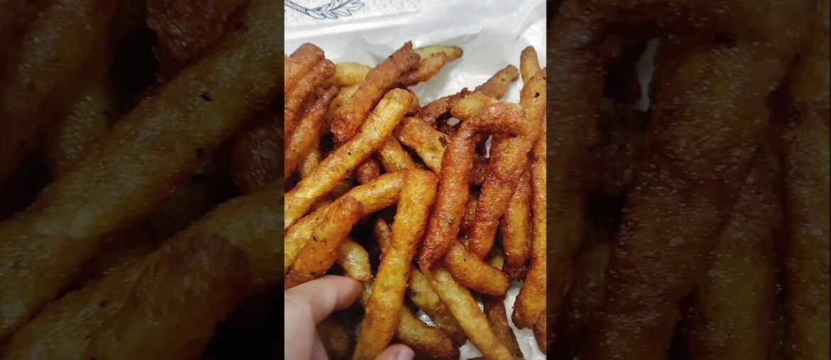 Japanese french fries||Extra crispy long fries||ASMR #food #asmr#japanese#viralshorts #recipe#fyp