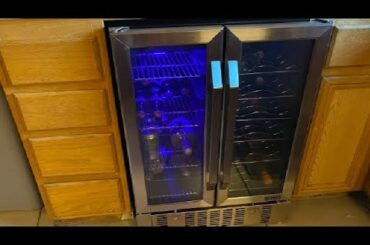 NewAir French Door Wine & Beverage Cooler, Stainless Steel Dual Zone Beer and Wine Fridge Review