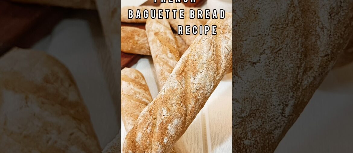 French Baguette Bread At Home | Easy Recipe With No Knead #viralvideo #trending #food #bread