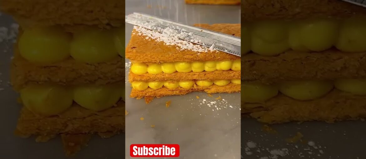 Puff pastry Layered| Quick dessert dessert French cuisine| Vanilla |custard Cream filling| Flaky Puff pastry Layered| Quick dessert dessert French cuisine| Vanilla |custard Cream filling| Flaky