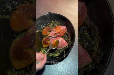 Anjou Pigeon, Spiced Date, Blood Orange and Green Olive #cooking #chef #restaurant #michelin