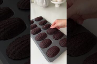 The process of baking the classic French chocolate madeleines!