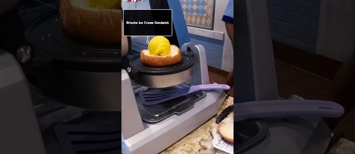 Epcot / French Dessert / Brioche Ice Cream Sandwich  #shorts #epcot #french #frenchdessert #jwyaotv