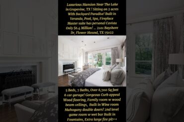 Luxurious Mansion Near Grapevine, TX Lake! Backyard Paradise in Backyard & More ! #dfwrealtor