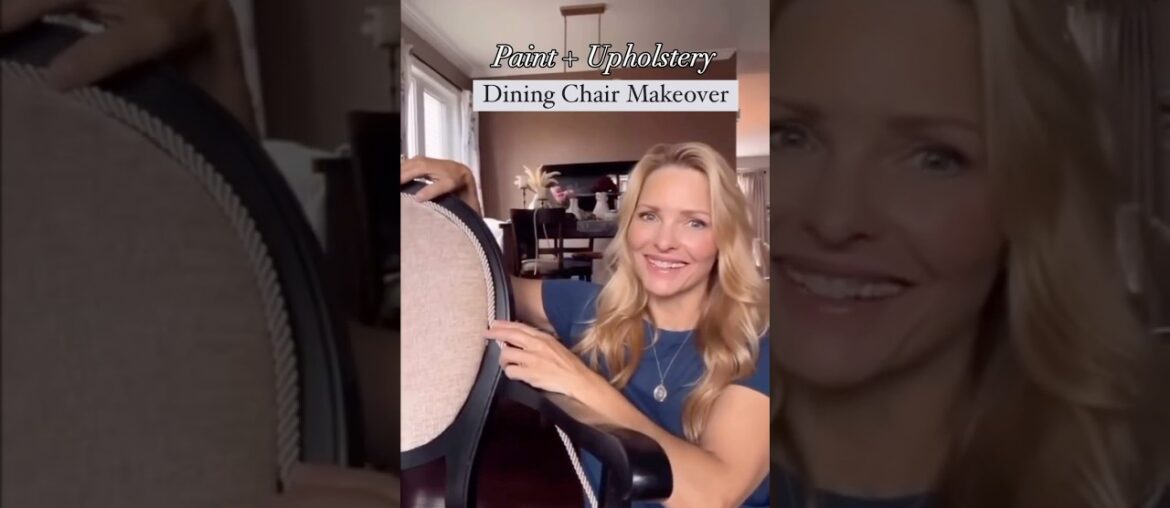 Black Dining Chair Makeover DIY Spring decor idea  #springdecorideas #diy #furnituremakeover