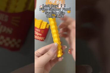 French fries shaped food clip sealer#foodclips #kitchenhacks #foodsealer #friesshaped