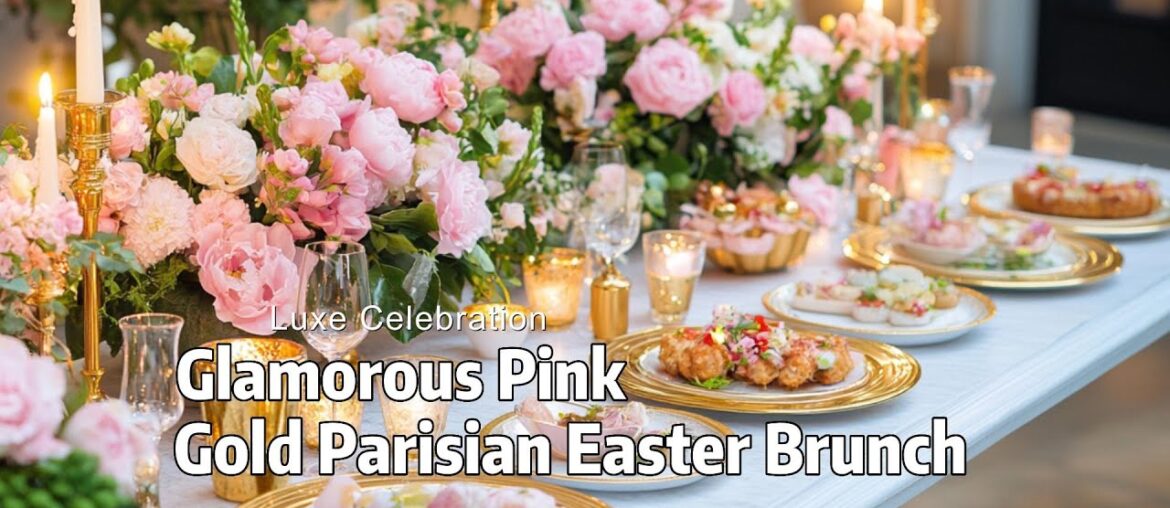 Glamorous Pink & Gold Parisian Easter Brunch: Create a Stunning Luxe Celebration