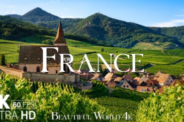 France 4K - A 4K Visual Journey Through Mountains, Beaches, and Countryside - Relaxing Music