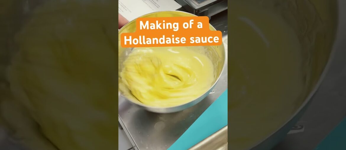 Hollandaise sauce with our chef at My French Recipe #frenchrecipe