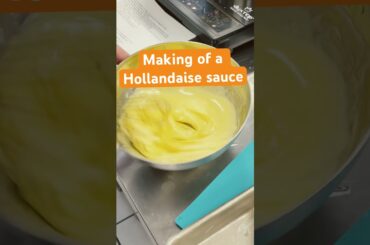 Hollandaise sauce with our chef at My French Recipe #frenchrecipe