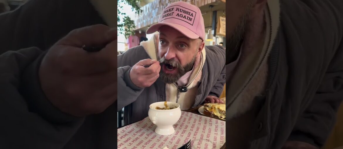 Tasting French dishes at Danilovsky market