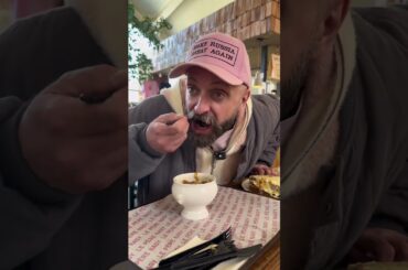 Tasting French dishes at Danilovsky market