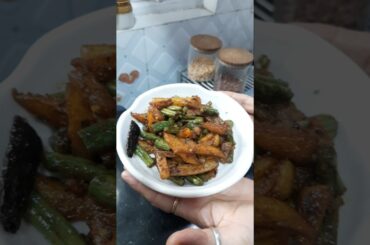 Easy and Tasty Green  French Beans  Potato fry #recipe #navratri #beans # food #nooniongarlic