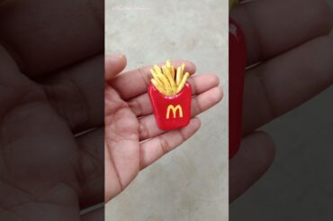French Fries #diyfridgemagnets #clayfood #miniaturefood #vegmaikyarakhahai
