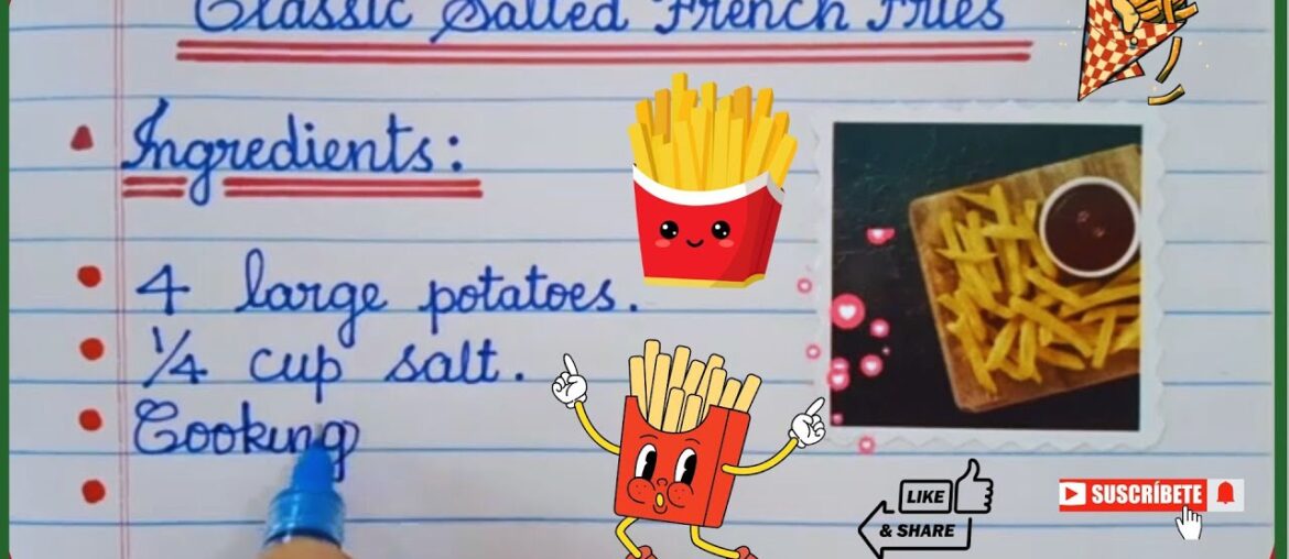 Yummy! French Fries Recipe | Classic Salted French Fries Recipe | Writing Simple Method Recipe Yummy! French Fries Recipe | Classic Salted French Fries Recipe | Writing Simple Method Recipe