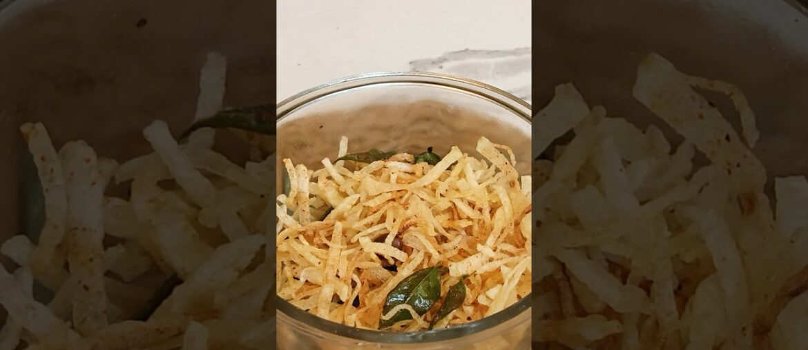 Crispy aloo fry #food #potatosnacks #potatochips #potatorecipe